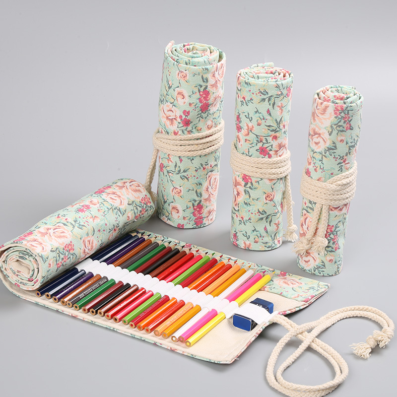 12/24/36/48/72 Holes Floral Ca - Pen Pouch Roll 评论和价格