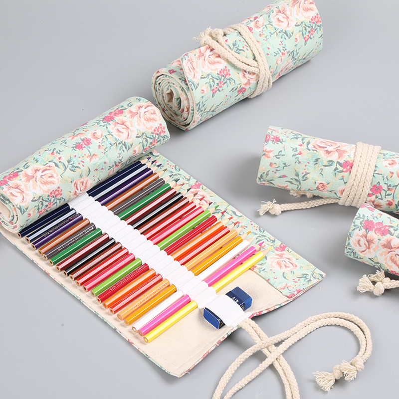 12/24/36/48/72 Holes Floral Ca - Pen Pouch Roll 评论和价格