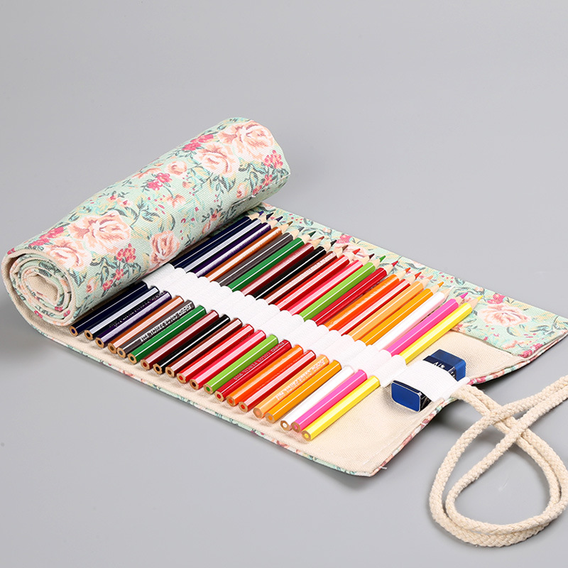 12/24/36/48/72 Holes Floral Ca - Pen Pouch Roll 评论和价格