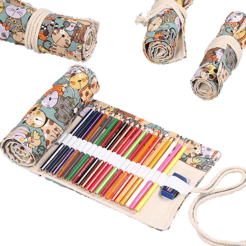 Cartoon Boys Girls Roll School - Pen Pouch Roll 评论和价格