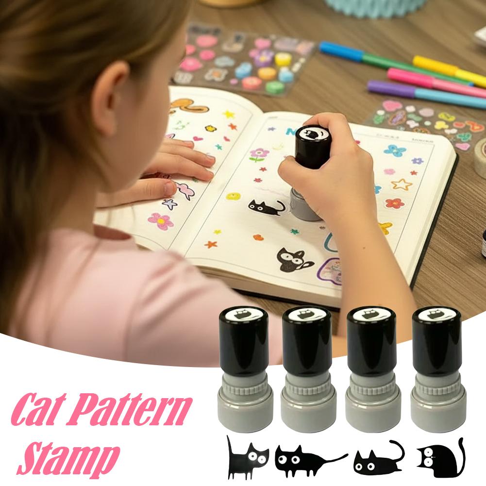 Cute Black Cat Self-Inking Sta - Self Inking Stamp 评论和价格