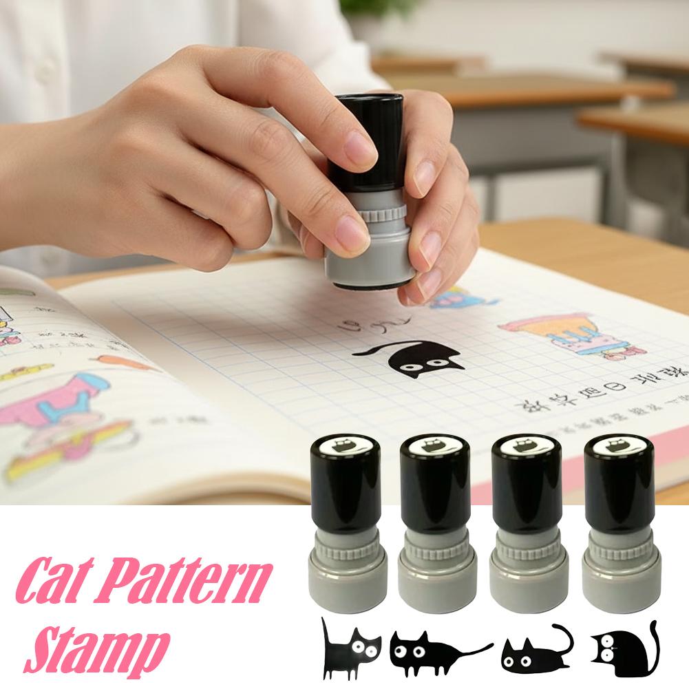 Cute Black Cat Self-Inking Sta - Self Inking Stamp 评论和价格