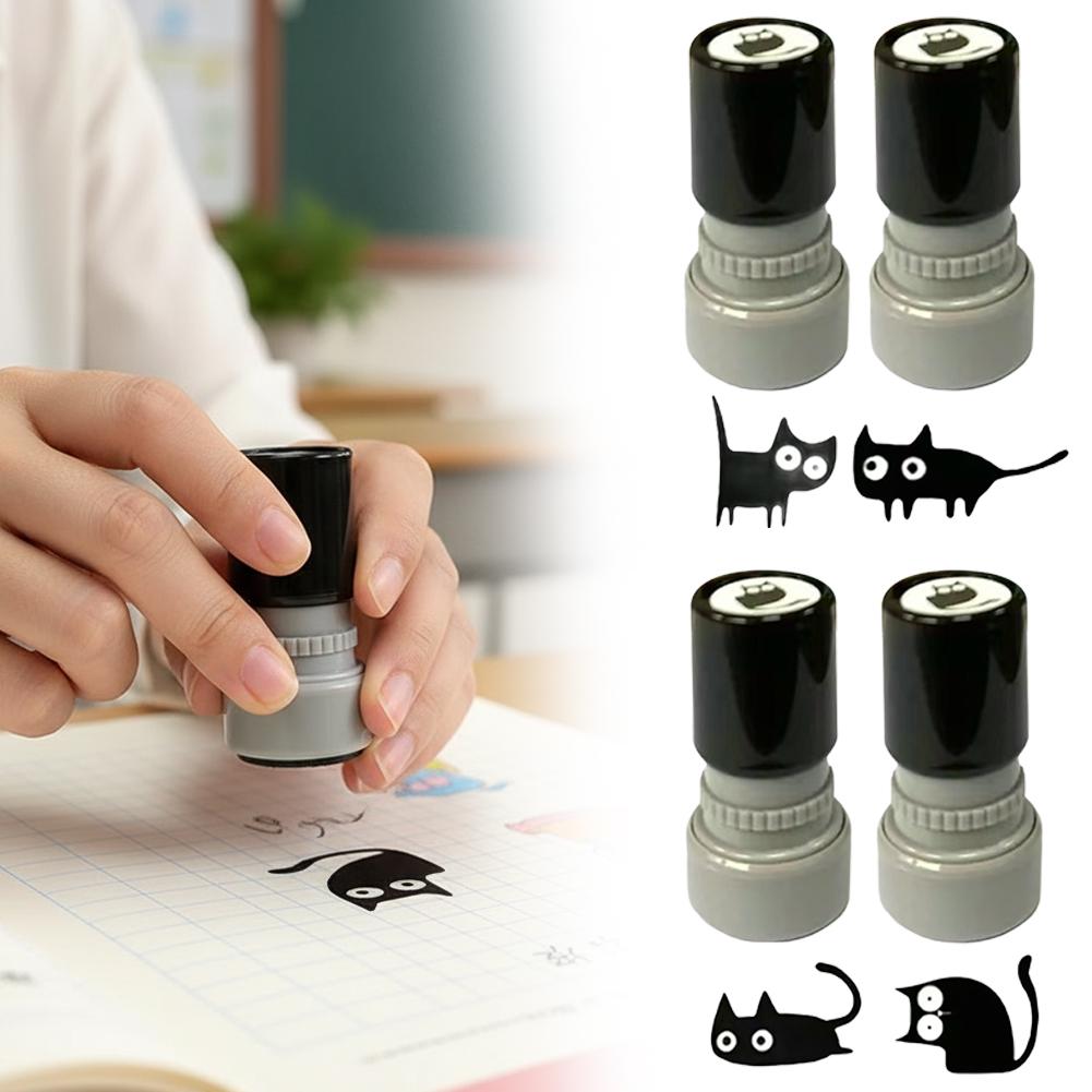 Cute Black Cat Self-Inking Sta - Self Inking Stamp 评论和价格