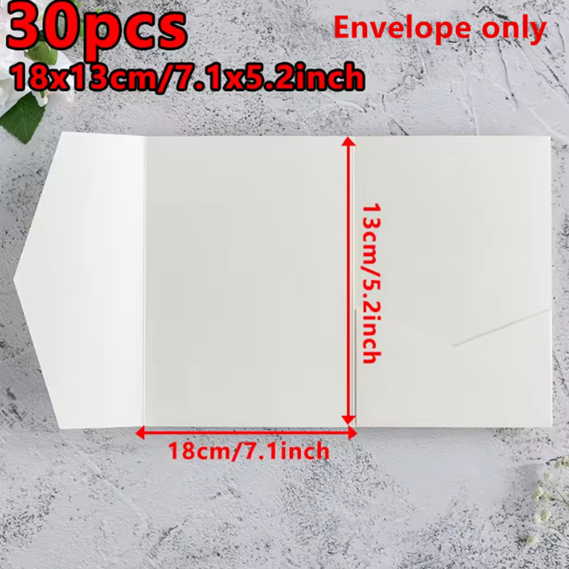 30pcs 18x13cm Green Envelopes  - Stationery Supplies Business 评论和价格