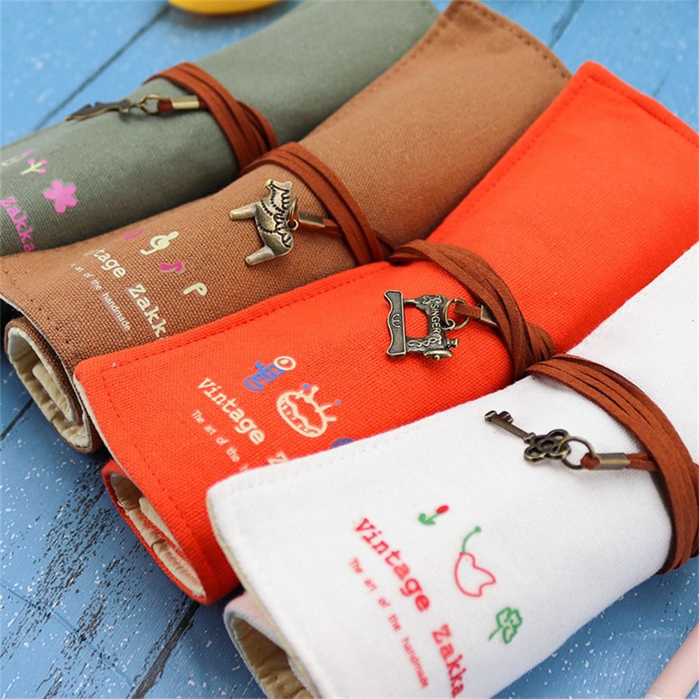12 Holes Pencil Case Roller Pe - Pen Pouch Roll 评论和价格
