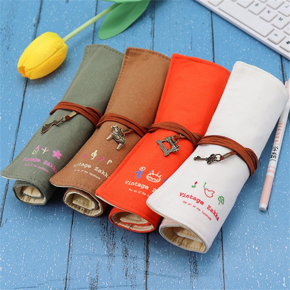 12 Holes Pencil Case Roller Pe - Pen Pouch Roll 评论和价格