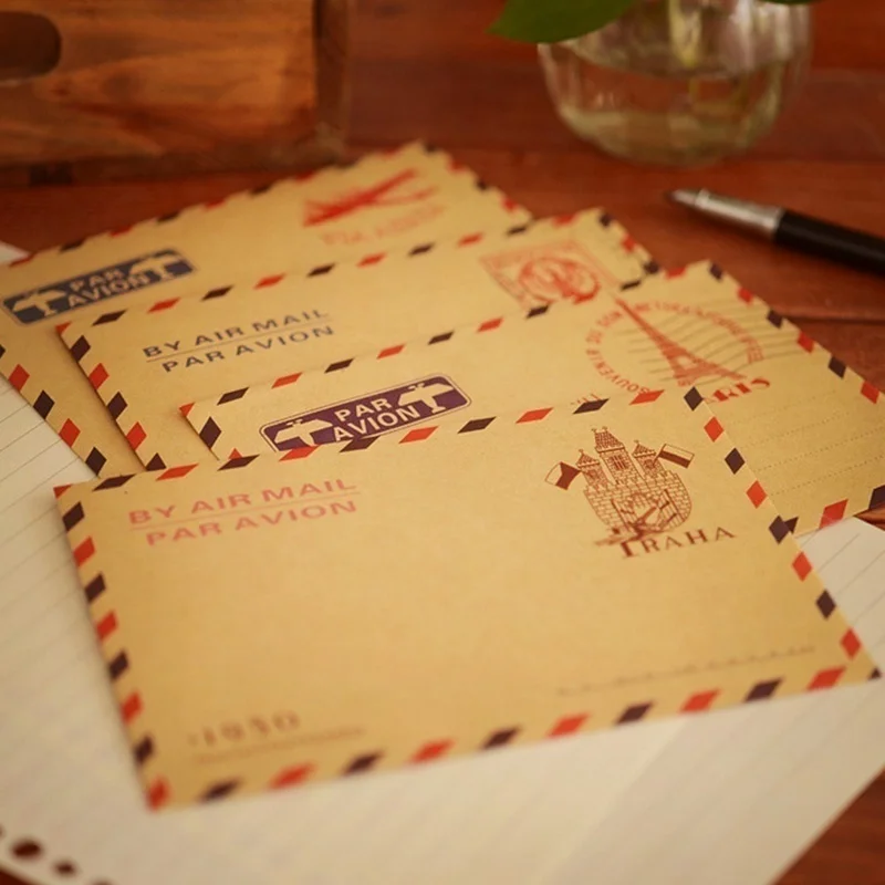 10pcs 9.7*7.5cm  Retro Popular - Letter Envelope Kraft 评论和价格