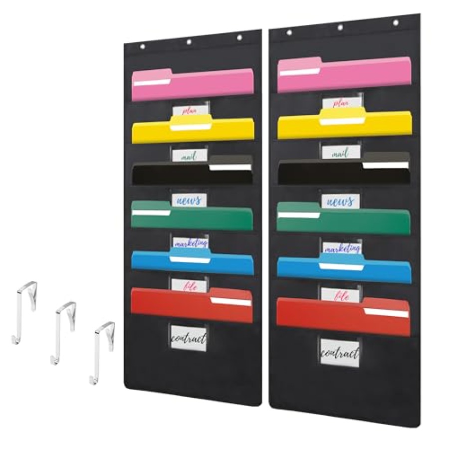 Black Hanging Wall File Organi - File Folder Hanging 评论和价格