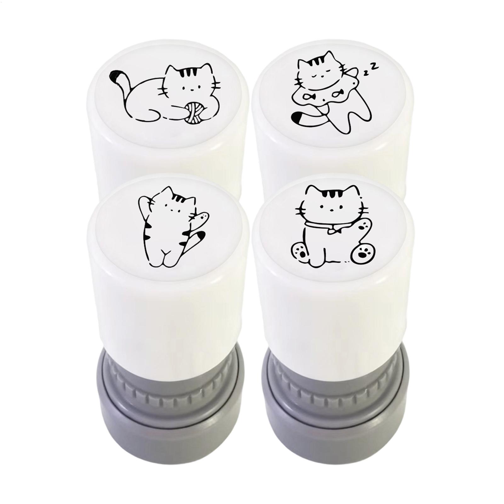 Cat Stamps Reinkable Portable  - Self Inking Stamp 评论和价格