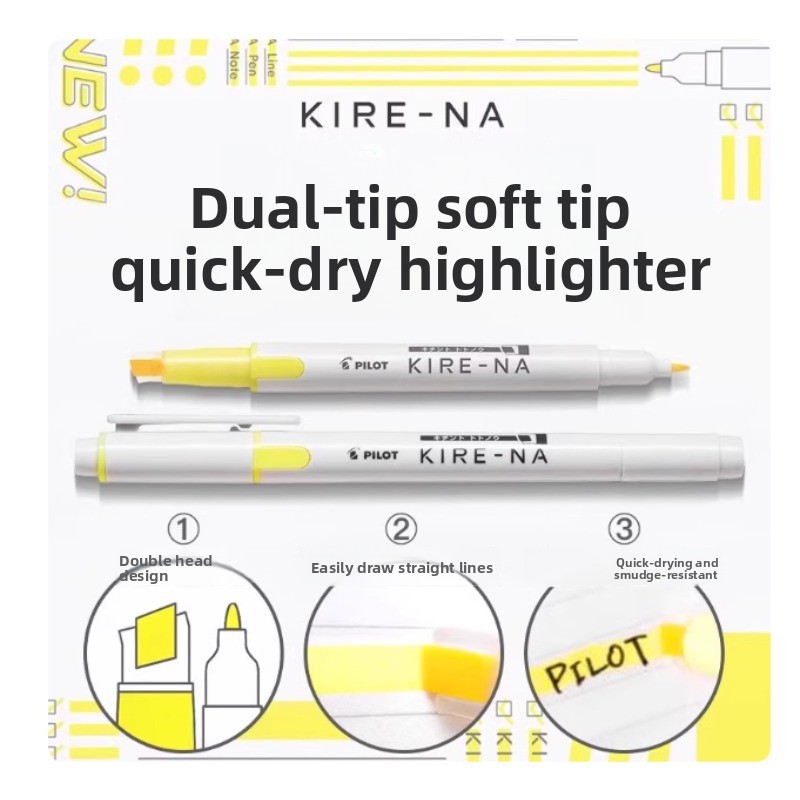 PILOT KIRE-NA Highlighter Pen  - Highlighter Set Pastel 评论和价格