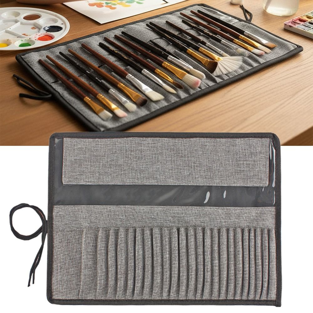Durable Canvas Painting Brush  - Pen Pouch Roll 评论和价格