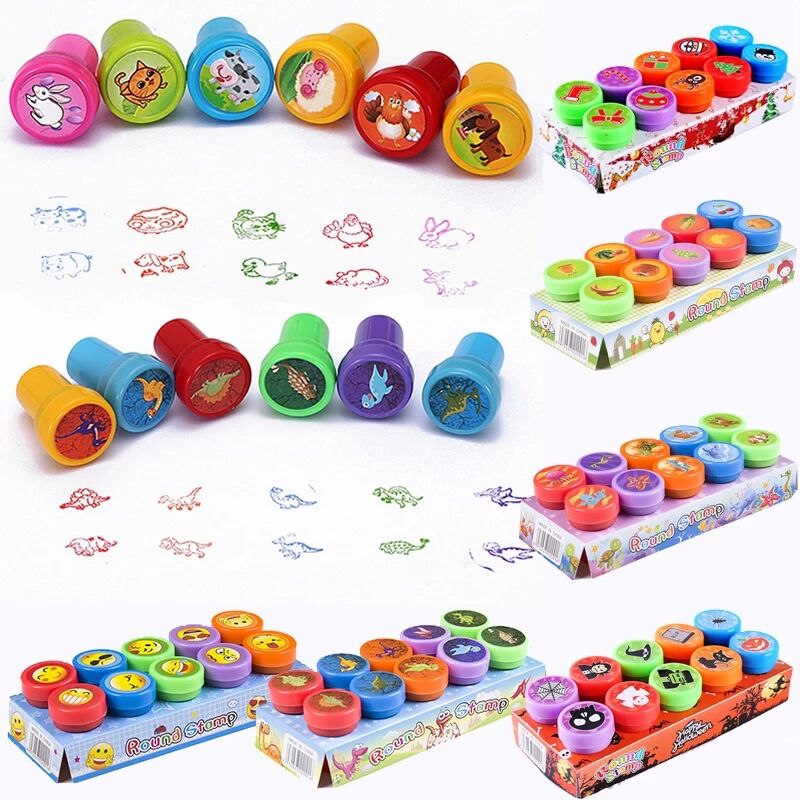 10pcs Children stamp Baby Toys - Self Inking Stamp 评论和价格