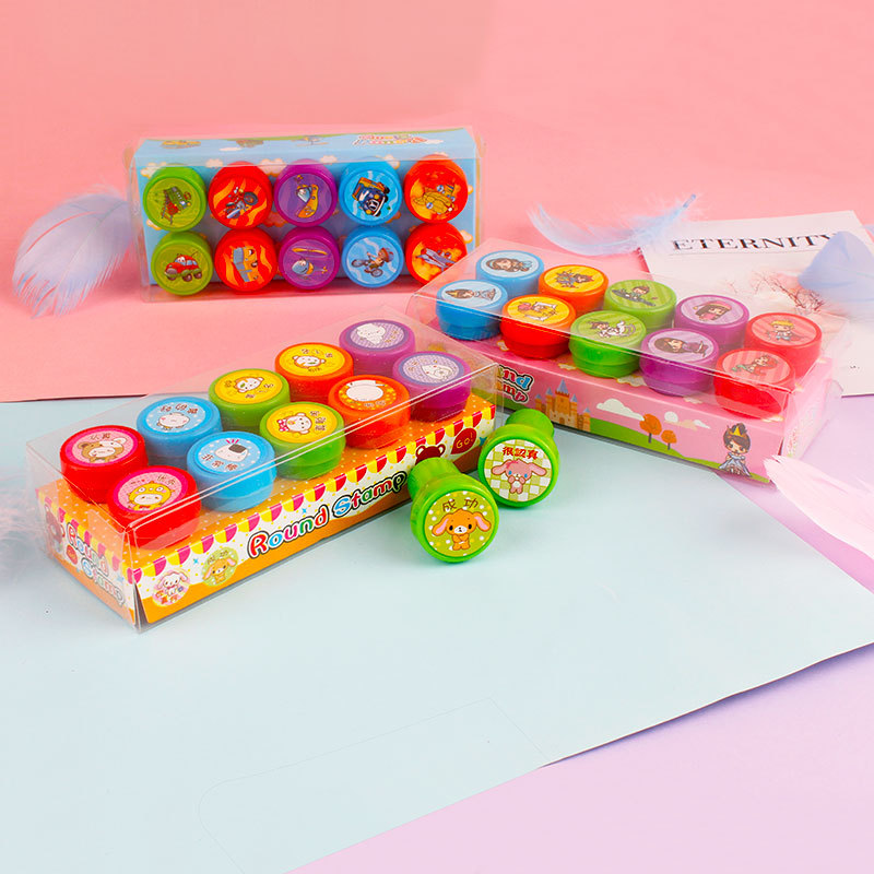10pcs Children stamp Baby Toys - Self Inking Stamp 评论和价格