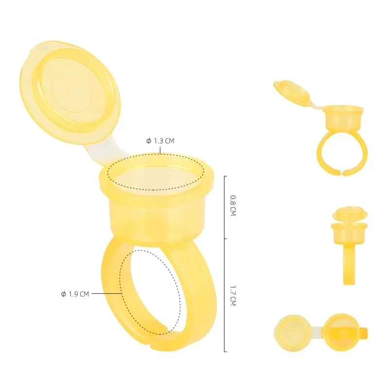 50PCS Tattoo Pigment Ink Ring  - Calligraphy Ink Bottle 评论和价格