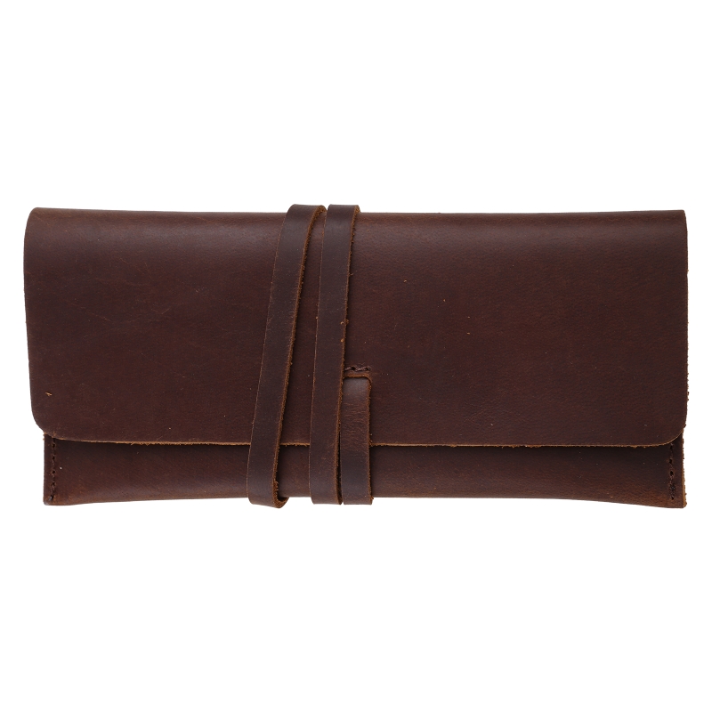Handmade Cowhide Leather Pen B - Pen Pouch Roll 评论和价格
