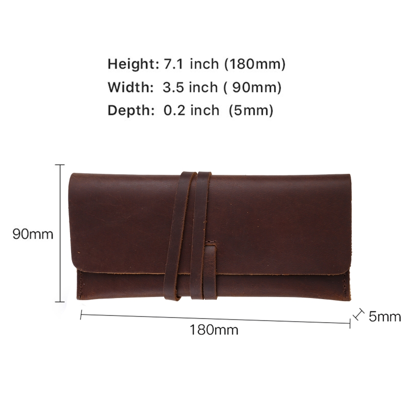 Handmade Cowhide Leather Pen B - Pen Pouch Roll 评论和价格