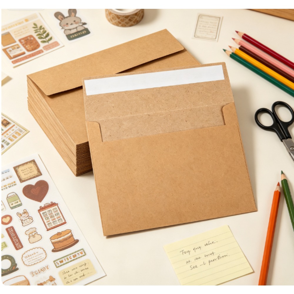 50-pack kraft paper envelopes  - Letter Envelope Kraft 评论和价格