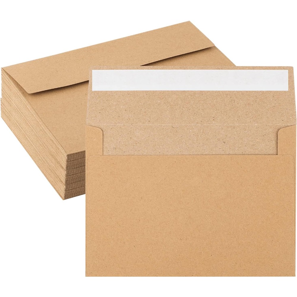 50-pack kraft paper envelopes  - Letter Envelope Kraft 评论和价格