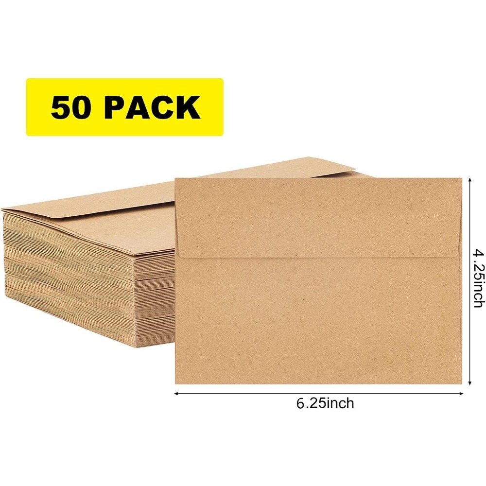 50-pack kraft paper envelopes  - Letter Envelope Kraft 评论和价格