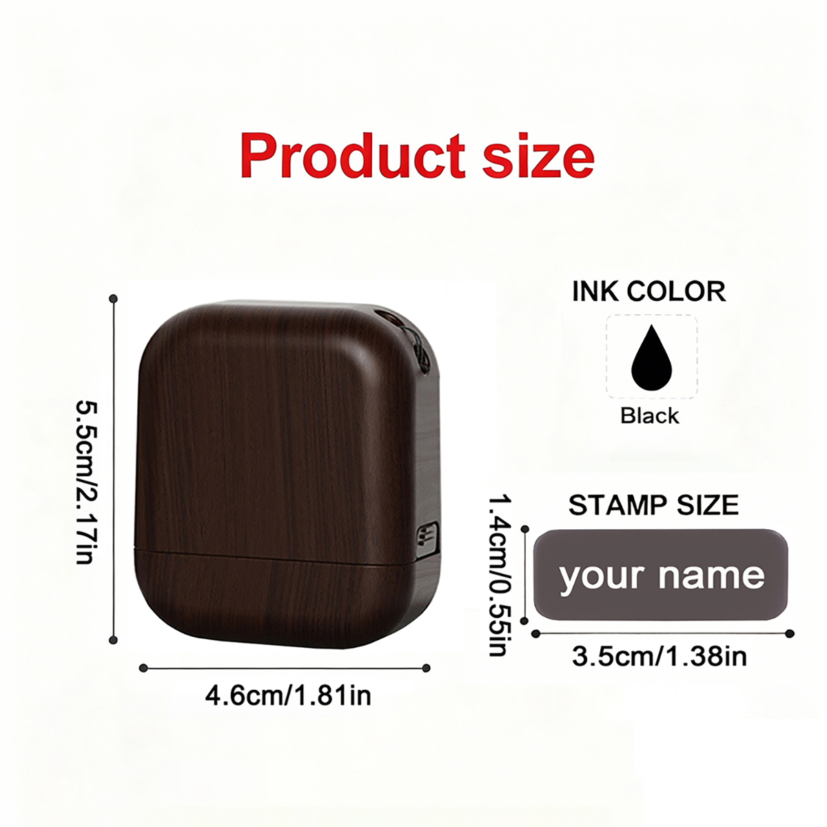Personalized Plastic Wood Grai - Self Inking Stamp 评论和价格