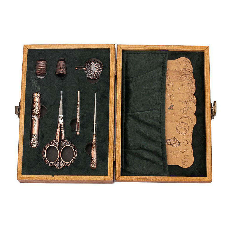 Vintage Sewing Kit European St - Scissors Stainless Craft 评论和价格
