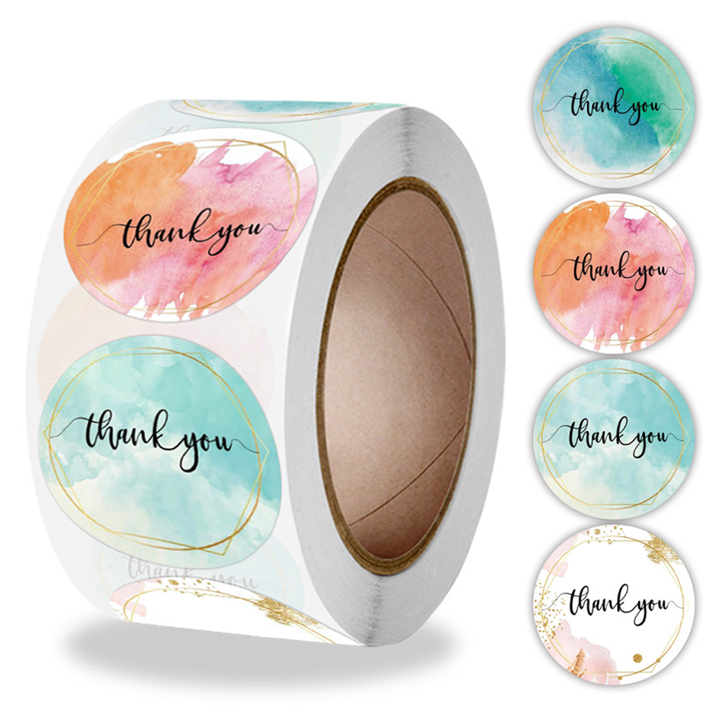 100-500 Pcs Thank You Stickers - Stationery Supplies Business 评论和价格