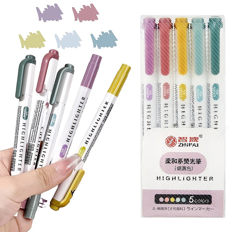 6Pcs/set Smoke Colors Pastel H - Highlighter Set Pastel 评论和价格
