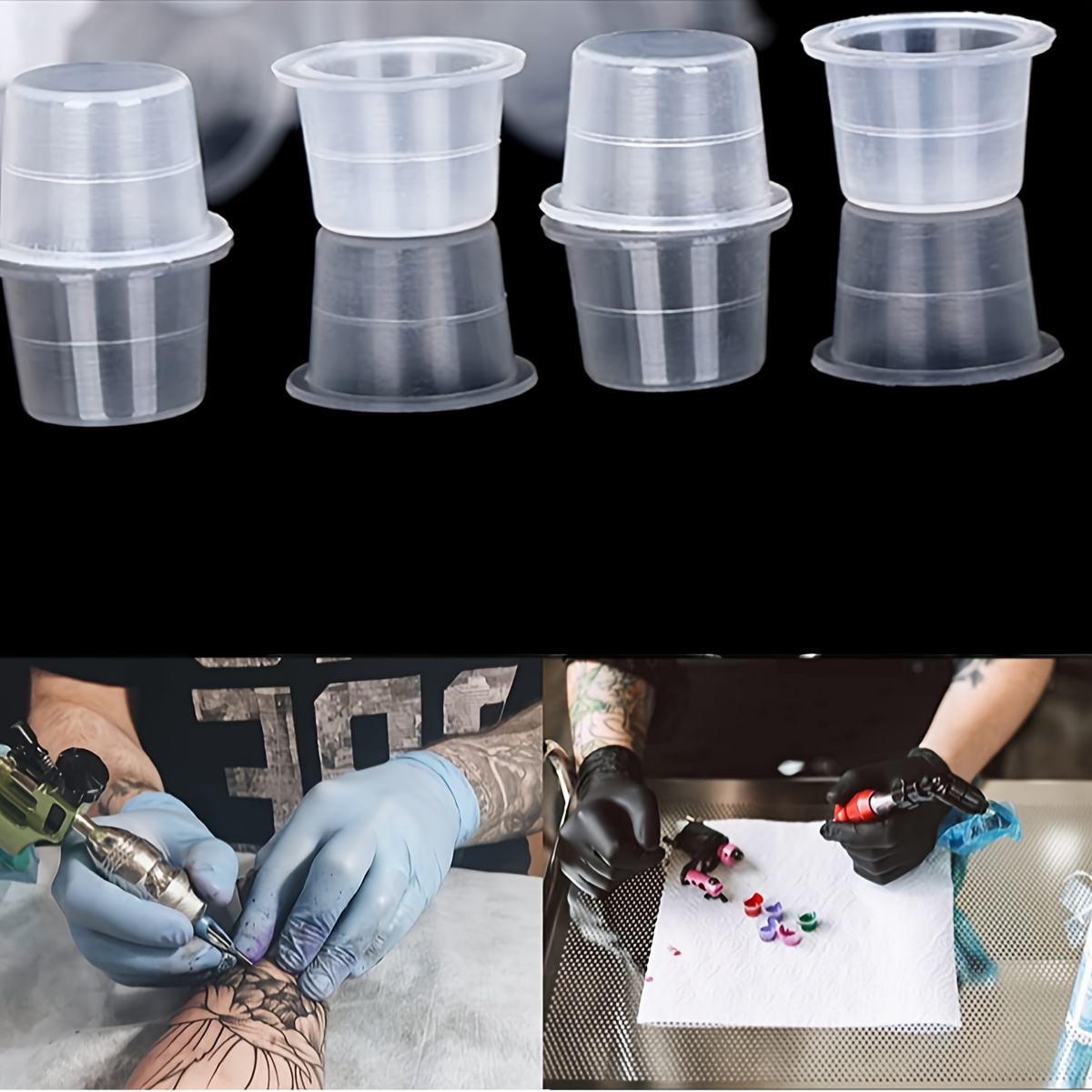 100/1000pcs Tattoo Large Mediu - Calligraphy Ink Bottle 评论和价格