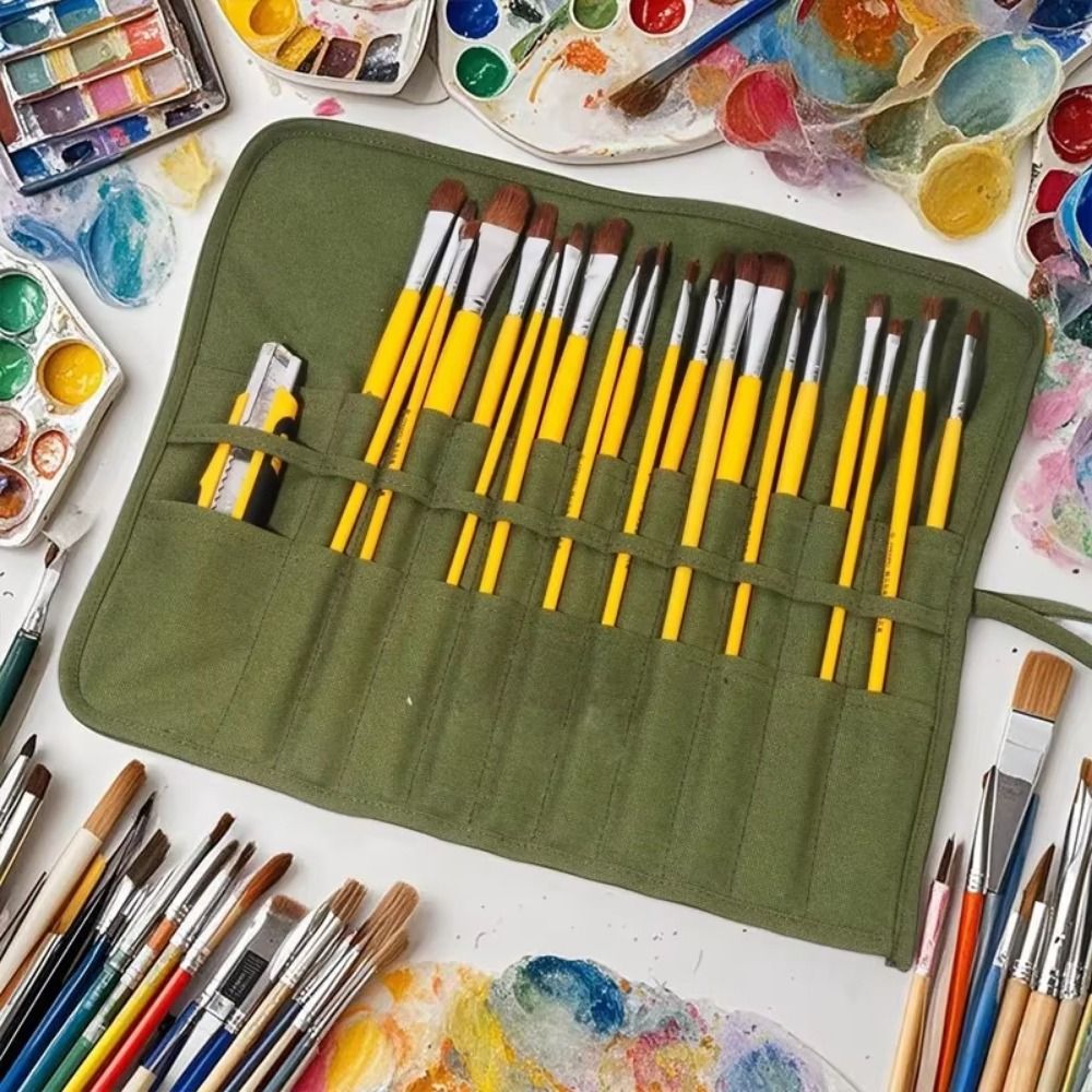 30 Slots Painting Brushes Stor - Pen Pouch Roll 评论和价格