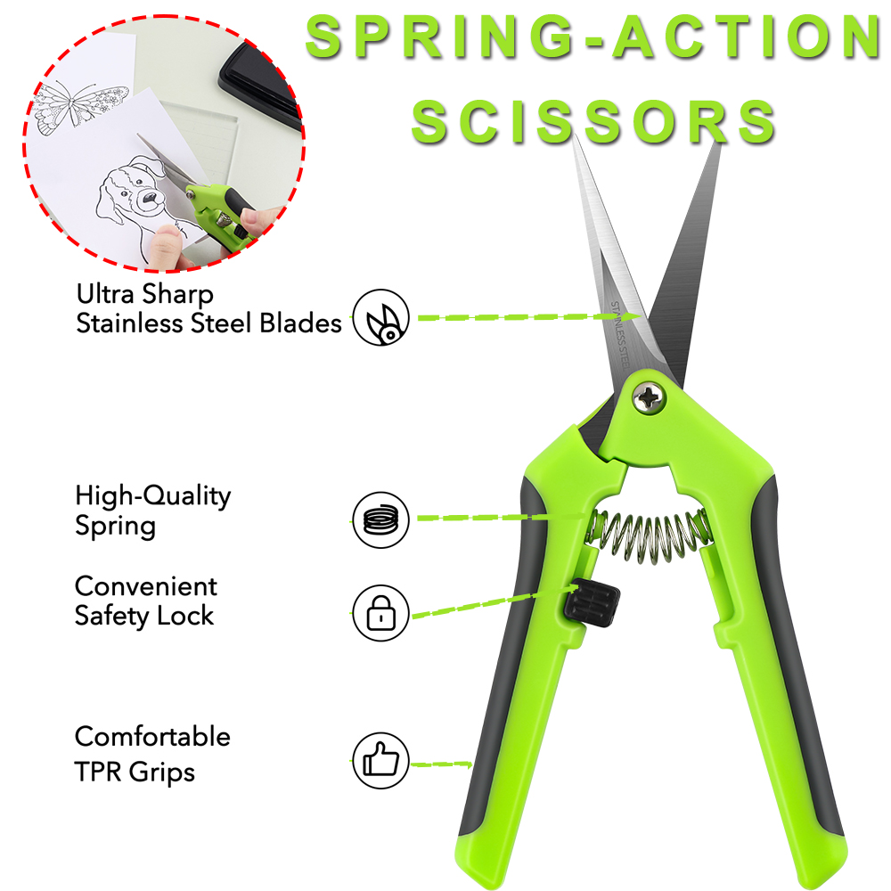 Ergonomic Spring-Action Scisso - Scissors Stainless Craft 评论和价格